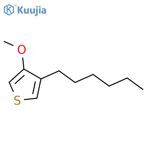 Thiophene, 3-hexyl-4-methoxy- structure