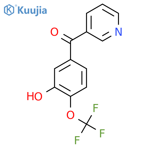 3-(3-Hydroxy-4-(trifluoromethoxy)benzoyl)pyridine structure