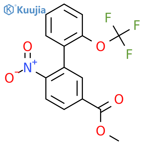 Methyl 6-nitro-2'-(trifluoromethoxy)biphenyl-3-carboxylate structure