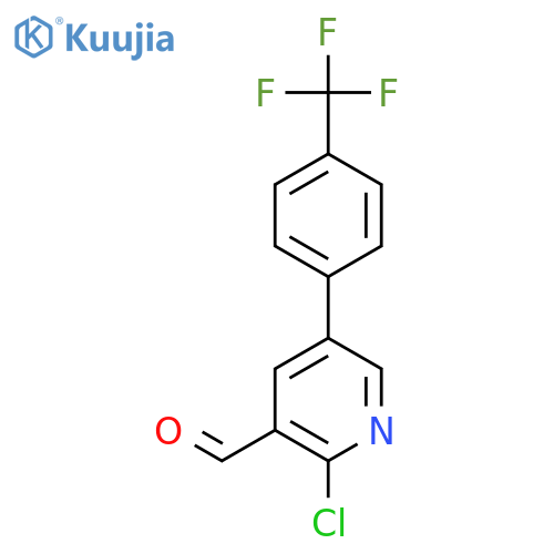 2-Chloro-5-(4-(trifluoromethyl)phenyl)nicotinaldehyde structure