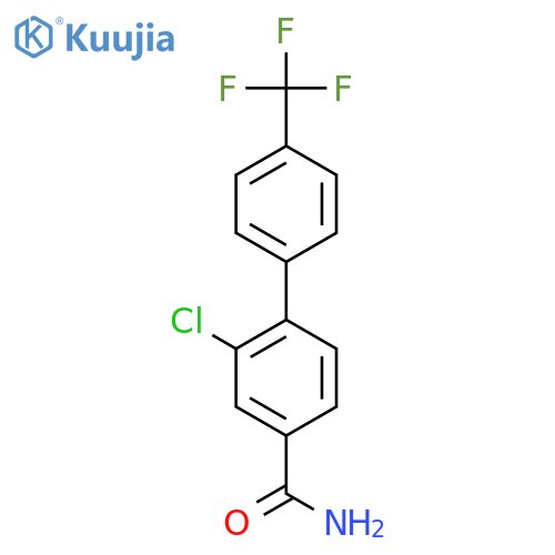 2-Chloro-4'-(trifluoromethyl)biphenyl-4-carboxylic acid amide structure
