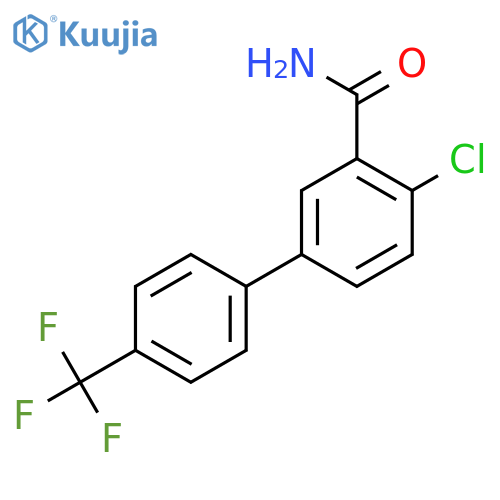 4-Chloro-4'-(trifluoromethyl)biphenyl-3-carboxylic acid amide structure