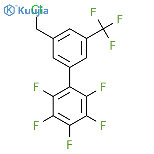 3'-Chloromethyl-2,3,4,5,6-pentafluoro-5'-(trifluoromethyl)biphenyl structure