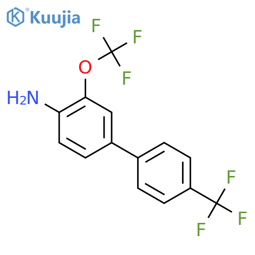 4-Amino-3-(trifluoromethoxy)-4'-(trifluoromethyl)biphenyl structure