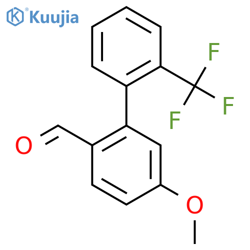 5-Methoxy-2'-(trifluoromethyl)biphenyl-2-carbaldehyde structure