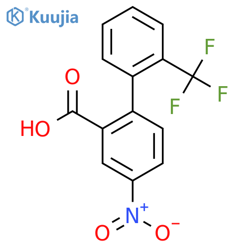 4-Nitro-2'-(trifluoromethyl)biphenyl-2-carboxylic acid structure