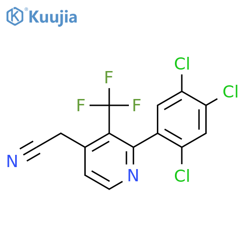 2-(2,4,5-Trichlorophenyl)-3-(trifluoromethyl)pyridine-4-acetonitrile structure