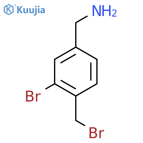 3-Bromo-4-(bromomethyl)benzylamine structure