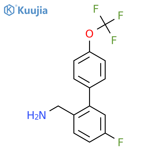 C-(5-Fluoro-4'-(trifluoromethoxy)biphenyl-2-yl)-methylamine structure