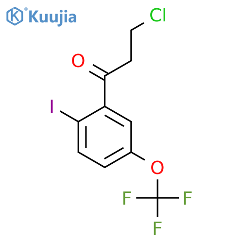 3-Chloro-2'-iodo-5'-(trifluoromethoxy)propiophenone structure