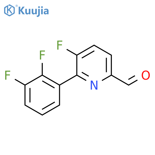 6-(2,3-Difluorophenyl)-5-fluoropicolinaldehyde structure