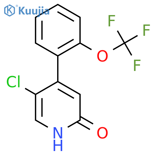 5-Chloro-2-hydroxy-4-(2-(trifluoromethoxy)phenyl)pyridine structure