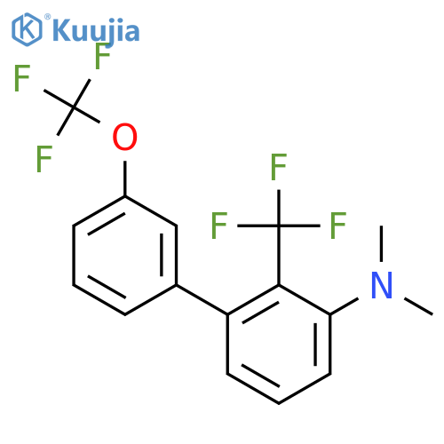 Dimethyl-(3'-(trifluoromethoxy)-2-(trifluoromethyl)biphenyl-3-yl)-amine structure