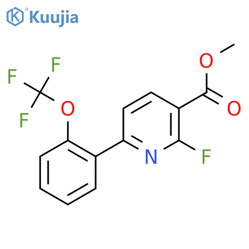 Methyl 2-fluoro-6-(2-(trifluoromethoxy)phenyl)nicotinate structure