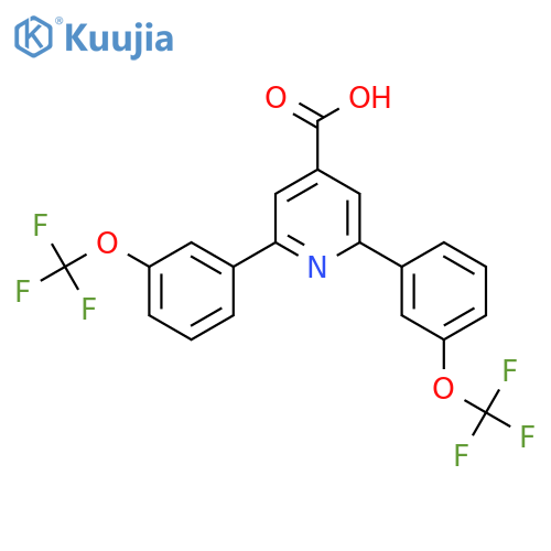 2,6-Bis(3-(trifluoromethoxy)phenyl)isonicotinic acid structure