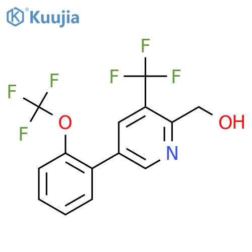 5-(2-(Trifluoromethoxy)phenyl)-3-(trifluoromethyl)pyridine-2-methanol structure