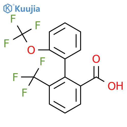 2'-(Trifluoromethoxy)-6-(trifluoromethyl)biphenyl-2-carboxylic acid structure