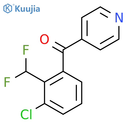 4-(3-Chloro-2-(difluoromethyl)benzoyl)pyridine structure