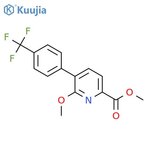 Methyl 6-methoxy-5-(4-(trifluoromethyl)phenyl)picolinate structure