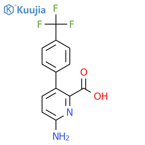 6-Amino-3-(4-trifluoromethylphenyl)picolinic acid structure