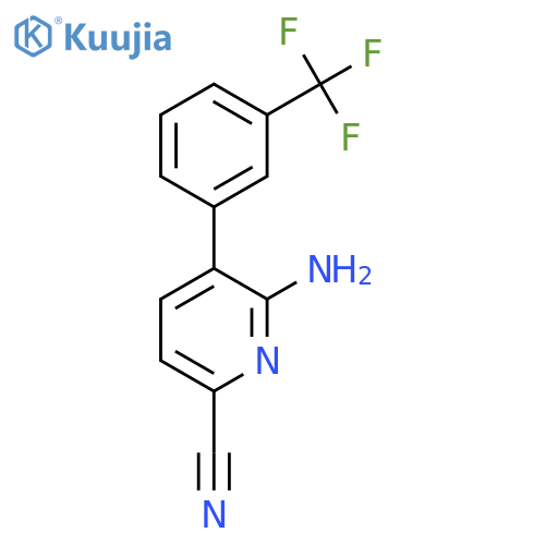 6-Amino-5-(3-(trifluoromethyl)phenyl)picolinonitrile structure