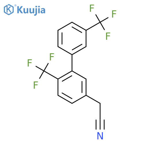 6,3'-Bis(trifluoromethyl)biphenyl-3-acetonitrile structure
