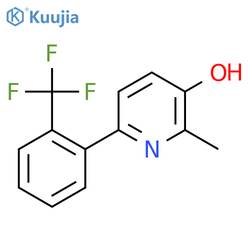 3-Hydroxy-2-methyl-6-(2-(trifluoromethyl)phenyl)pyridine structure
