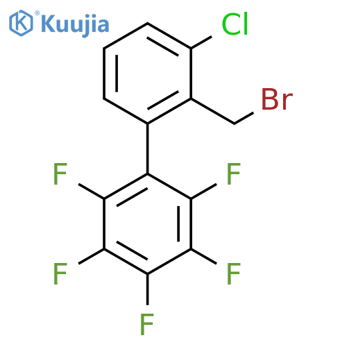 2'-Bromomethyl-3'-chloro-2,3,4,5,6-pentafluorobiphenyl structure