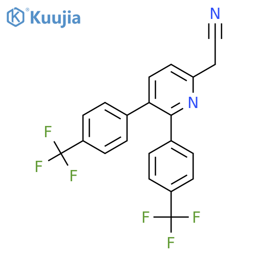 2,3-Bis(4-(trifluoromethyl)phenyl)pyridine-6-acetonitrile structure