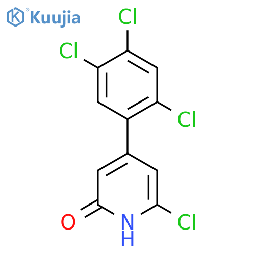 6-Chloro-2-hydroxy-4-(2,4,5-trichlorophenyl)pyridine structure