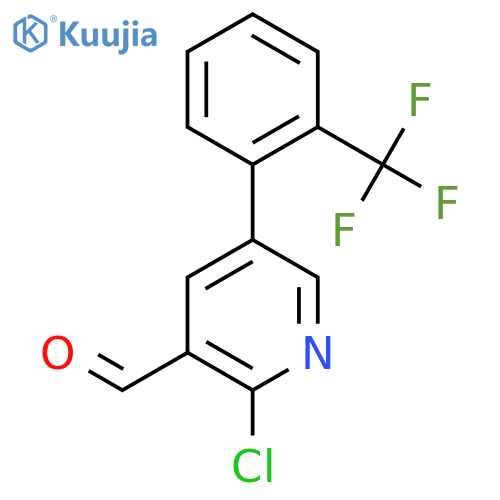 2-Chloro-5-(2-(trifluoromethyl)phenyl)nicotinaldehyde structure