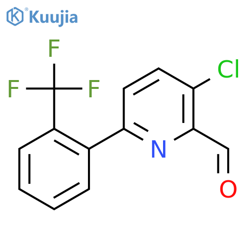 3-Chloro-6-(2-(trifluoromethyl)phenyl)picolinaldehyde structure