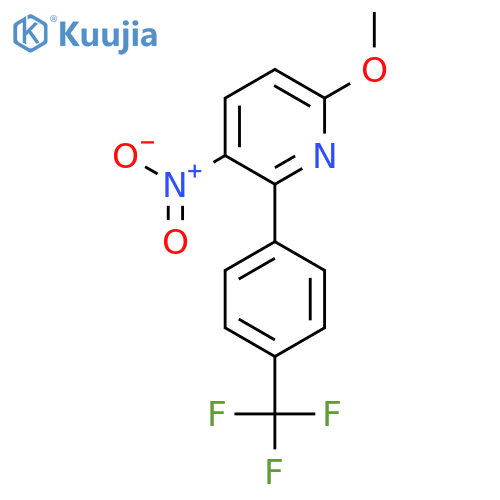 6-Methoxy-3-nitro-2-(4-(trifluoromethyl)phenyl)pyridine structure