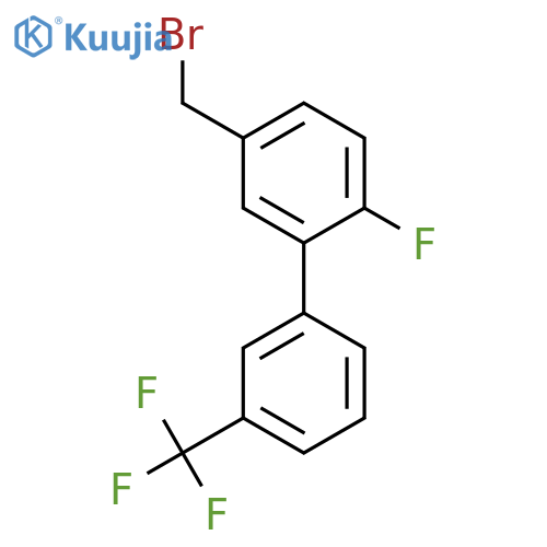 5-Bromomethyl-2-fluoro-3'-(trifluoromethyl)biphenyl structure