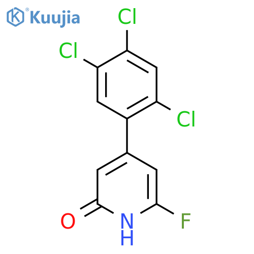6-Fluoro-2-hydroxy-4-(2,4,5-trichlorophenyl)pyridine structure