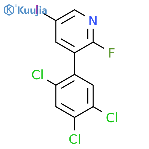 2-Fluoro-5-iodo-3-(2,4,5-trichlorophenyl)pyridine structure