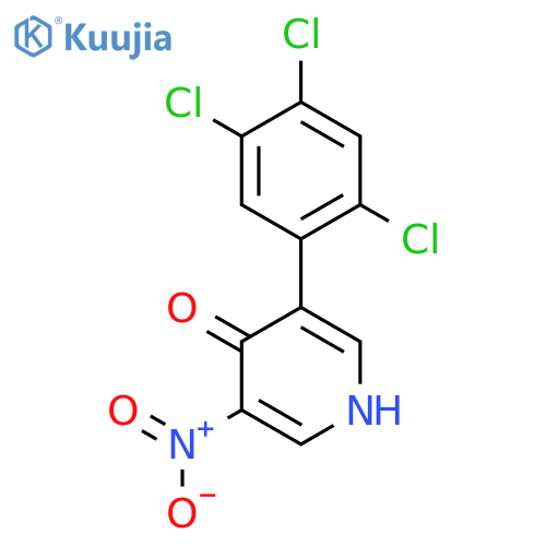 4-Hydroxy-3-nitro-5-(2,4,5-trichlorophenyl)pyridine structure