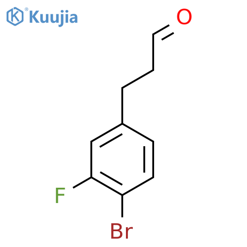 3-(4-bromo-3-fluorophenyl)propanal structure