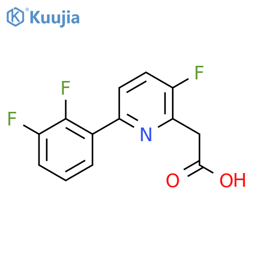 6-(2,3-Difluorophenyl)-3-fluoropyridine-2-acetic acid structure