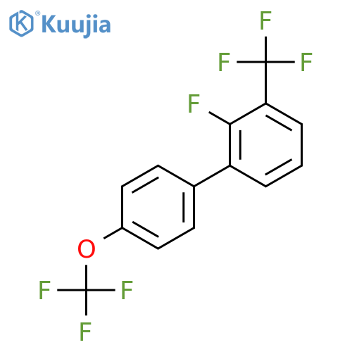 2-Fluoro-4'-(trifluoromethoxy)-3-(trifluoromethyl)biphenyl structure
