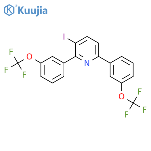 2,6-Bis(3-(trifluoromethoxy)phenyl)-3-iodopyridine structure