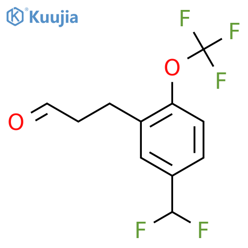 3-(5'-(Difluoromethyl)-2'-(trifluoromethoxy)phenyl)propionaldehyde structure