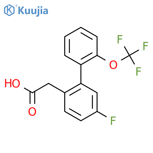 5-Fluoro-2'-(trifluoromethoxy)biphenyl-2-acetic acid structure