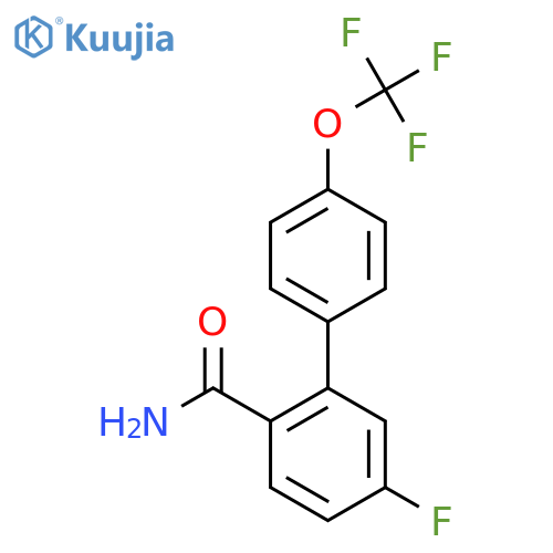 5-Fluoro-4'-(trifluoromethoxy)biphenyl-2-carboxylic acid amide structure