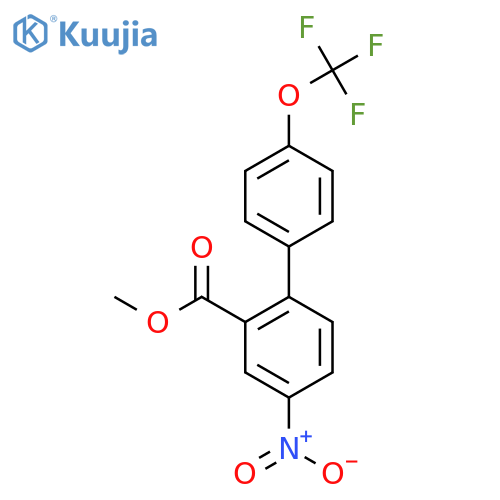 Methyl 4-nitro-4'-(trifluoromethoxy)biphenyl-2-carboxylate structure