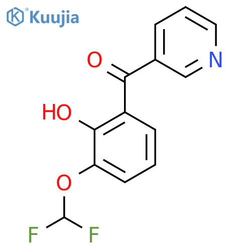 3-(3-(Difluoromethoxy)-2-hydroxybenzoyl)pyridine structure