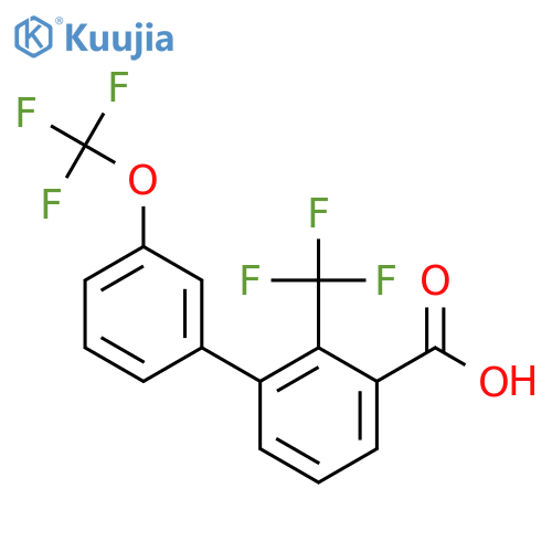 3'-(Trifluoromethoxy)-2-(trifluoromethyl)biphenyl-3-carboxylic acid structure