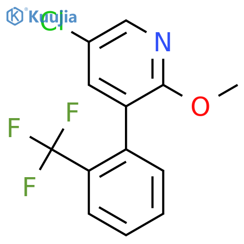5-Chloro-2-methoxy-3-(2-(trifluoromethyl)phenyl)pyridine structure