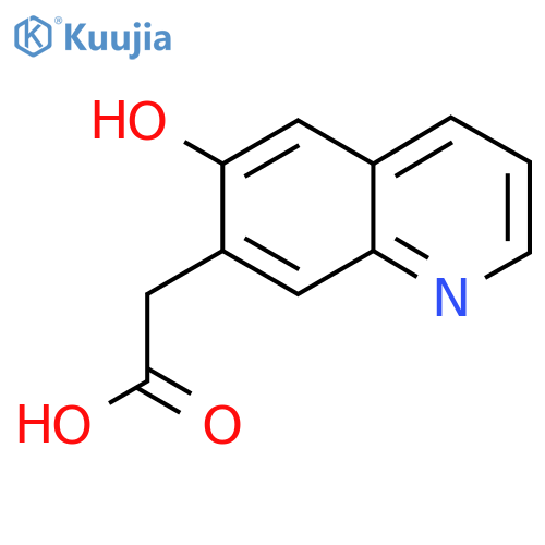 6-Hydroxyquinoline-7-acetic acid structure