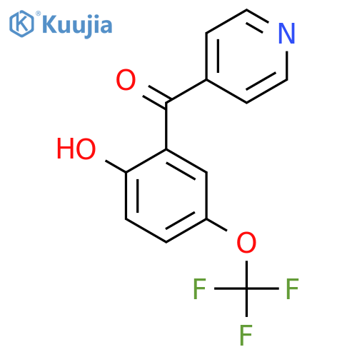 4-(2-Hydroxy-5-(trifluoromethoxy)benzoyl)pyridine structure